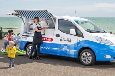 次世代のアイスクリーム販売車はEV…冷凍装置の駆動で排ガスを出さない　日産 e-NV200 ベース 画像
