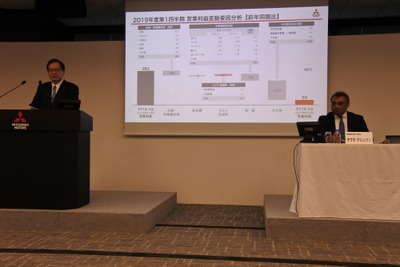 三菱、在庫調整で営業益大幅減も、新型車効果で通期予想は据え置き 2019年4-6月期決算 画像