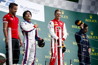 F1皇帝ミハエルの息子ミック・シューマッハ、F2ハンガリー戦のレース2で初優勝…2位は日本の松下信治 画像