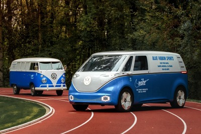 VWの次世代EVコンセプトに「ナイキ」仕様…50年前の創業時の移動販売車を再現 画像