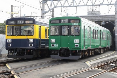 池上線・東急多摩川線に「緑の電車」運行開始…復刻色第2弾、初代3000系をイメージ 画像