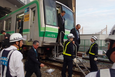 東京メトロ、異常時訓練を実施…国際的なスポーツイベント中に、列車内で爆発［フォトレポート］ 画像