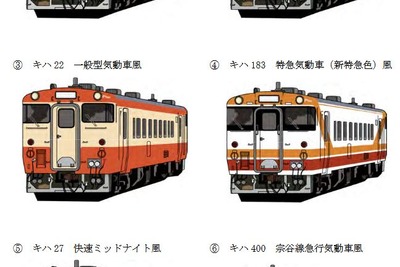 JR北海道がキハ40形をテーマにした入場券…塗り替えたい色を選ぶ企画も　12月4日から 画像