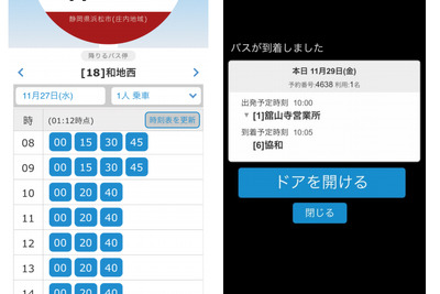 SBドライブなど、自動運転バス予約システムの実証実験…予約者スマホでドアを開ける仕組みも 画像
