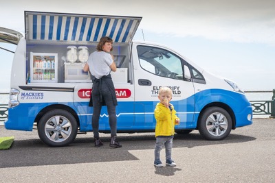日産が電動のアイスクリーム移動販売車を提案、e-NV200 ベース…CES 2020 画像
