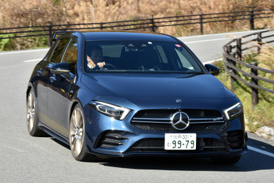 【メルセデスAMG A35 新型試乗】走りは見かけ通りダイナミック!面白いように曲がる…島崎七生人 画像