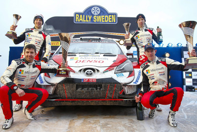 【WRC 第2戦】雪不足のスウェーデン戦、トヨタ1-3-4で今季初Ｖ…優勝はエバンス、19歳ロバンペラが3位に 画像