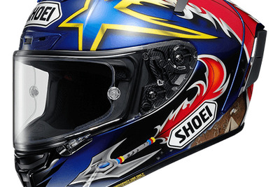 SHOEI、阿部典史のレプリカモデル発売へ 2004年MotoGP参戦時のグラフィック 画像