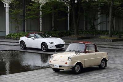 マツダ100周年、記念車のモチーフは戦後初めてのクーペ…デザイナーが手掛けたグッズも販売 画像