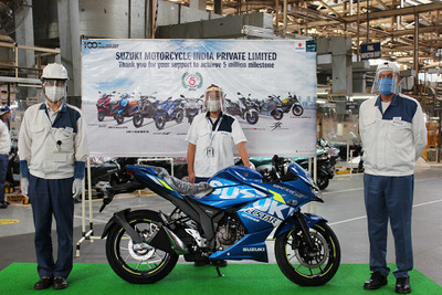 スズキ、インドで二輪車累計生産500万台　14年5か月で達成 画像