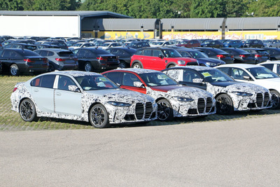BMW M3セダン 新型がズラリ！ルーフパネルはカーボンファイバー採用か 画像