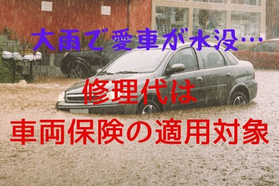 大雨で車が水没、修理代は保険で---補償範囲・適用対象・保険価格の設定［マネーの達人］ 画像