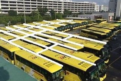 今だけ! はとバス、観光バス60台で作った巨大迷路体験 ツアー発売 画像