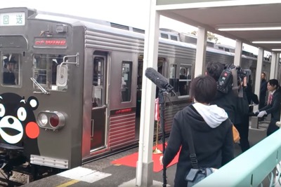 初代「くまもん」ラッピング電車が引退…熊本電鉄の元都営6000系　11月27日限り 画像