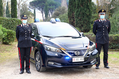 日産 リーフ、イタリア・カラビニエリ警察に52台を納車…国立公園や自然保護区 画像