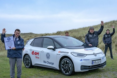 VW『ID.3』、単一国で連続EVドライブの世界最長記録…2か月で約3万km走行 画像