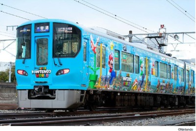 USJ『スーパー・ニンテンドー・ワールド』のラッピング電車…大阪環状線とJRゆめ咲線 画像
