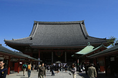 浅草寺の屋根、新日鉄のチタン15tを採用…本堂50年ぶりに葺き替え 画像