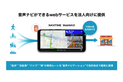 法人向けクラウドベースの音声ナビサービス「NAVITIME WebNAVI」提供開始 画像