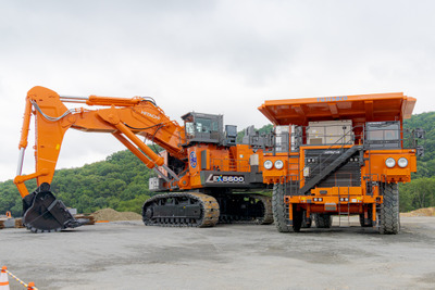 迫力!! 日立建機の超大型油圧ショベル＆トラック納車式…常識が通用しない［動画］ 画像