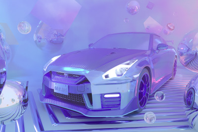日産GT-R NISMO、アートカーがオークションに…ブロックチェーン技術でオリジナル作品と証明 画像