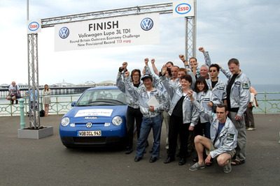 VW『ルポ』の低燃費記録がギネスブックに 画像