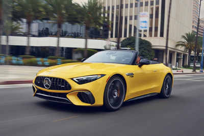 【メルセデスAMG SL 海外試乗】開発は白紙から。従来のSLと比べたらずっとスポーティに…渡辺慎太郎 画像