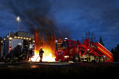 世界のはたらくじどうしゃ写真蔵…勤労感謝の日　消防車 画像