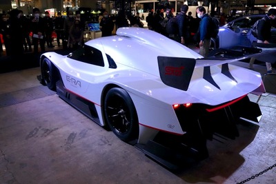 待ってろテスラ、タイカン! ヤマハ製モーター搭載でニュル最速EVをめざすスバル『STI E-RA』…東京オートサロン2022 画像