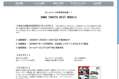2008 TAMIYA BEST MODELS---投票受付中 12月15日まで 画像