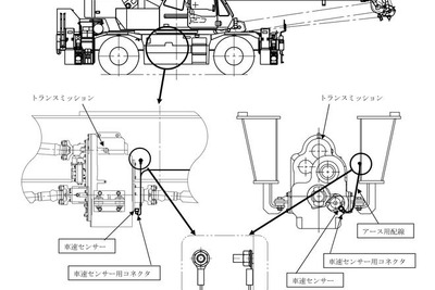 【リコール】タダノ ホイールクレーンの車速センサー 画像