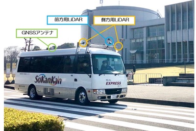 慶応大キャンパスの循環バスを自動運転車に 画像