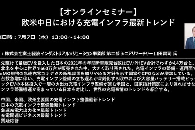 公開終了【セミナー見逃し配信】※プレミアム会員限定　欧米中日における充電インフラ最新トレンド 画像