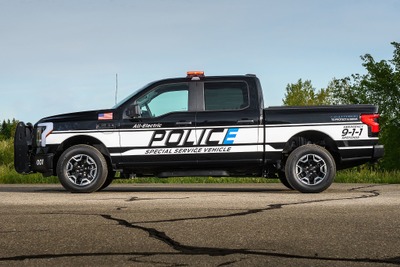 警察向け電動ピックアップトラック、0-96km/h加速は4秒以下…米フォードが発表 画像