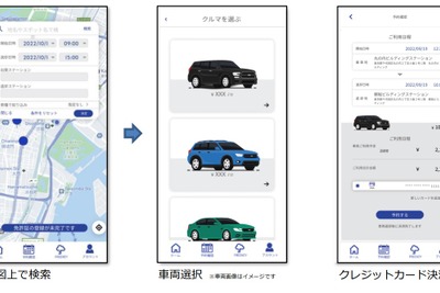 レンタカーの無人運営、アプリとデジタルキーのシステムを東海理化が開発 画像