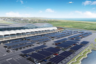 駐車場にカーポート型太陽光発電所を設置へ 仙台空港 画像
