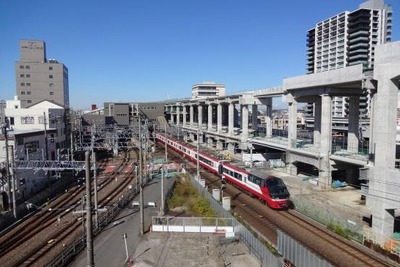 名鉄の知立駅、名古屋本線上りが高架化…最終的にはホームを重層化　2023年3月21日 画像