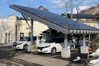 太陽光発電活用の電動車シェアリング「NISSAN e-シェアモビ」ステーション、北海道に開設 画像