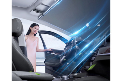 1秒でセット完了、ロールスクリーンタイプの自動車用サンシェード登場 画像