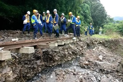 鉄道災害調査隊が大井川鐵道で初業務---6月23日には鉄道・運輸機構が災害対策基本法の指定公共機関に 画像