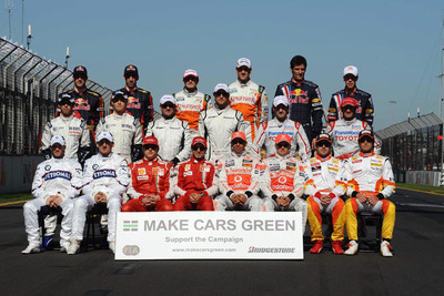 ブリヂストンの環境キャンペーン、F1参戦全ドライバーが支援 画像