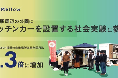 メロウ、博多の公園でキッチンカー設置の社会実験に参加 画像