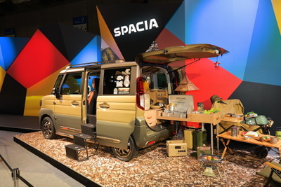 親子でキャンプへGO!スズキ『スペーシア』カスタム車…東京オートサロン2024 画像