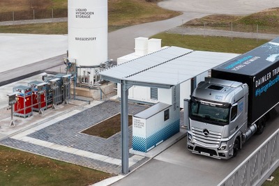 水素補給の新標準、10分で1000km以上の走行が可能…ダイムラートラックが共同開発 画像