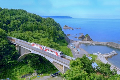 三陸鉄道北リアス線・大沢橋りょう建設の記録、JRTTが映像公開 画像