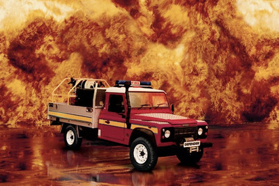 【働くクルマ】強そう…ランドローバー『ディフェンダー』ベースの消防車 画像