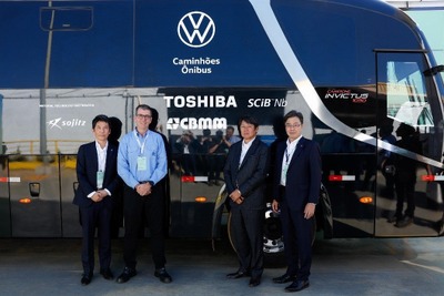 東芝・双日・CBMM、次世代電池で電気バス実証実験開始 画像