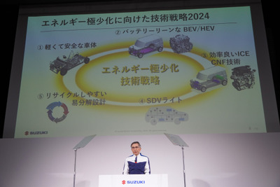 スズキ、小さなクルマで更なるエネルギー極少化を目指す技術戦略公表 画像