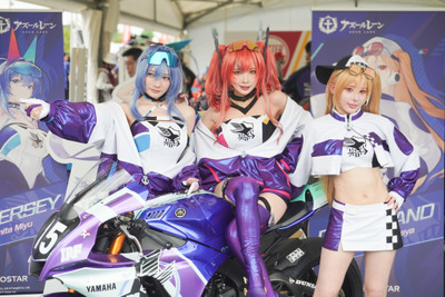 ライバルを“撃沈”!? 『アズールレーン』鈴鹿8耐に3度目の参戦、3名の“戦艦美女“がチームを全力応援 画像