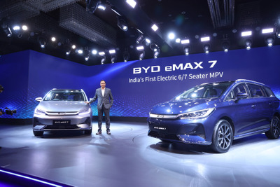 これもアリかも!? BYDの電動ミニバン『eMAX 7』インド発表、航続530km 画像